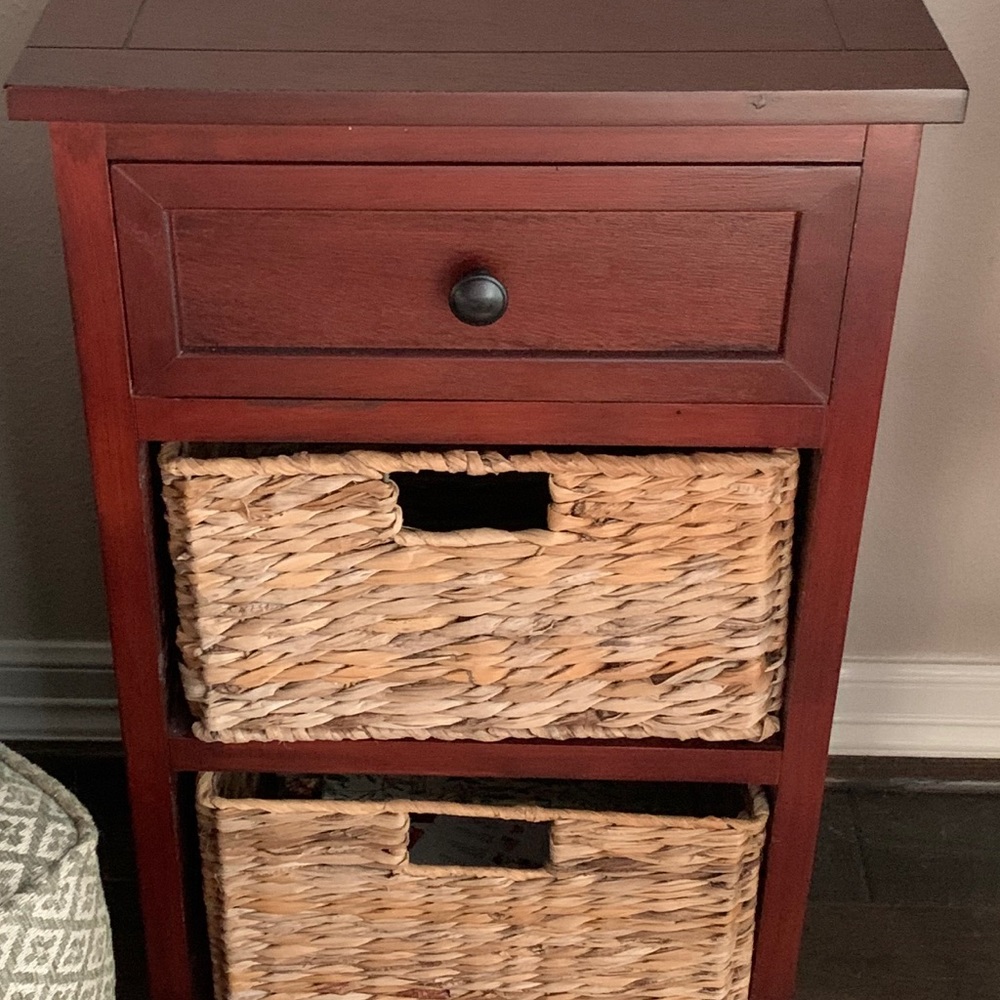 2 end tables with storage